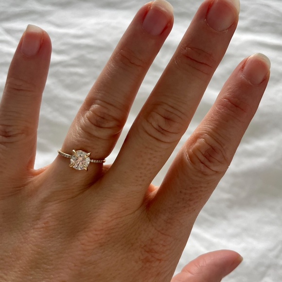 Catbird NYC - The Swan Solitaire Supreme 1 carat diamond engagement ring: size 5 - Picture 1 of 9